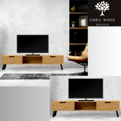 Szafka RTV-17 Drewno Lite Dąb Loft Lakier Rozmiary od 100 cm do 200 cm PREMIUM